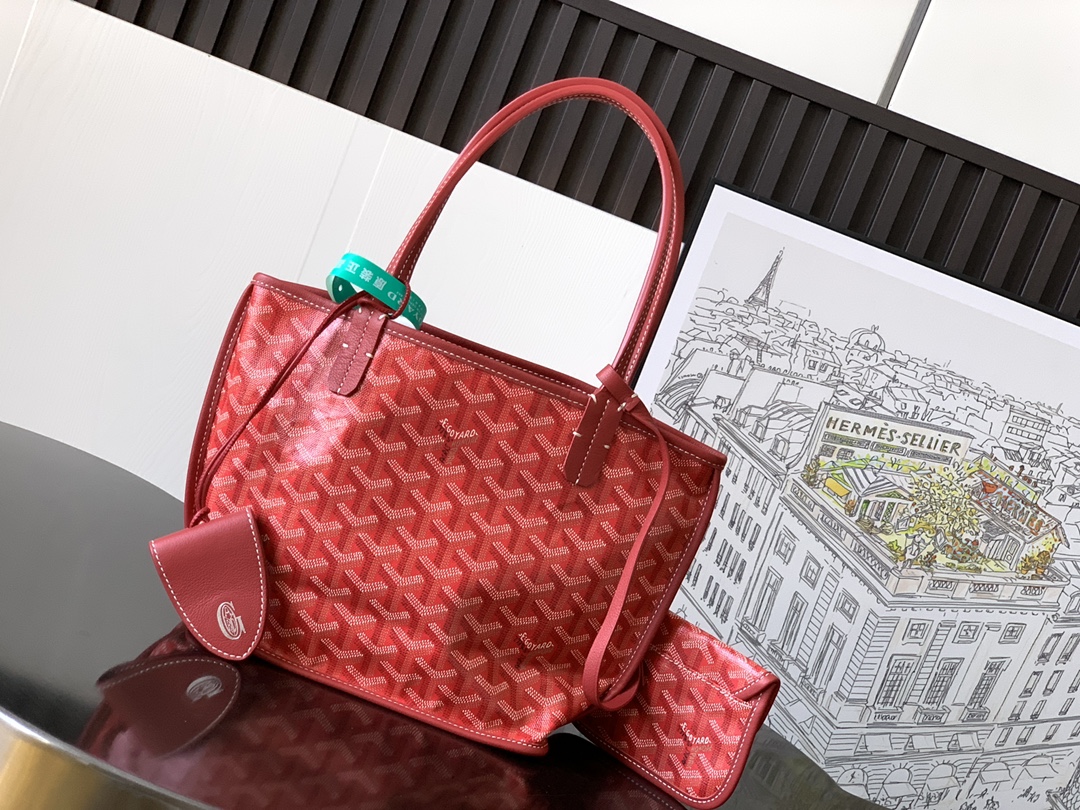 Anjou Mini Reversible Tote Bag In Red